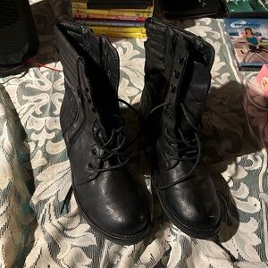 Call it spring Black Women's Lace-Up Boots